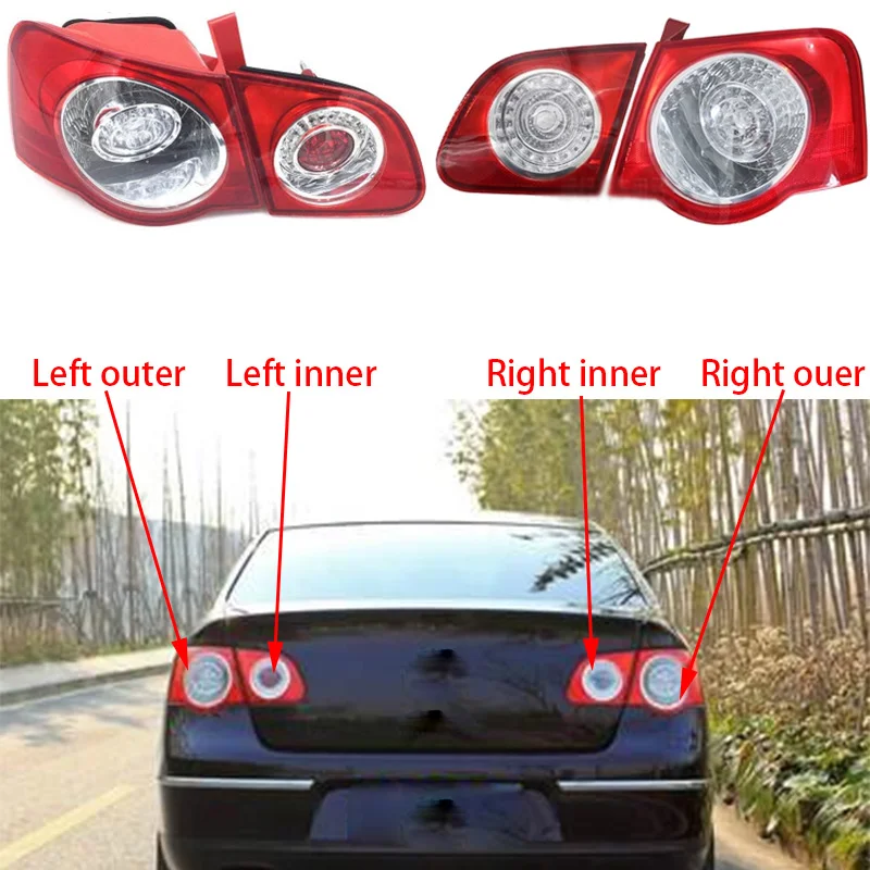 Buy 1pcs Car LED Rear Tail Light Lamp DRL For VW Passat B6 Sendan 2006 2011 Car
