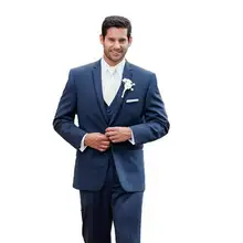 Изготовленный на заказ темно-синий жених смокинг для свадьбы платье жениха костюм из трех предметов(куртка+ брюки+ жилет+ галстук
