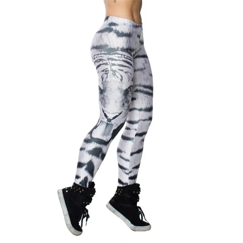 

2016 Unique Mighty Tiger Head Leggings For Women Pattern Printed Sexy Legging Woman Milk Wire Digital Leggins Female Leguin K138