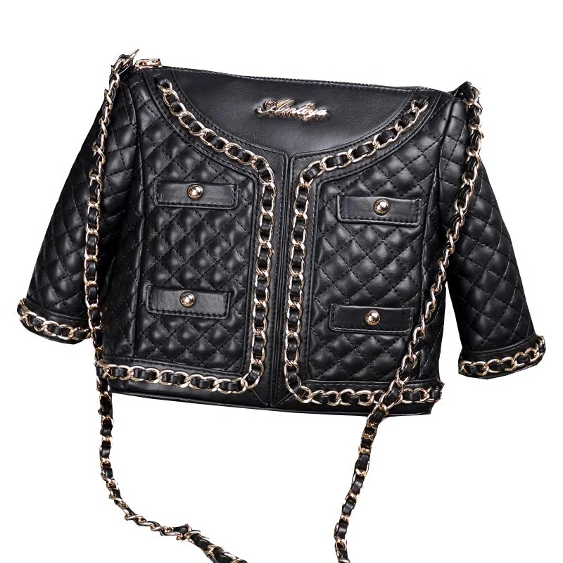 Ameiliyar Limited 2018 дизайнер для женщин кожаные сумки ремесленных заклепки куртка в стиле панк сумка цепи плечо через