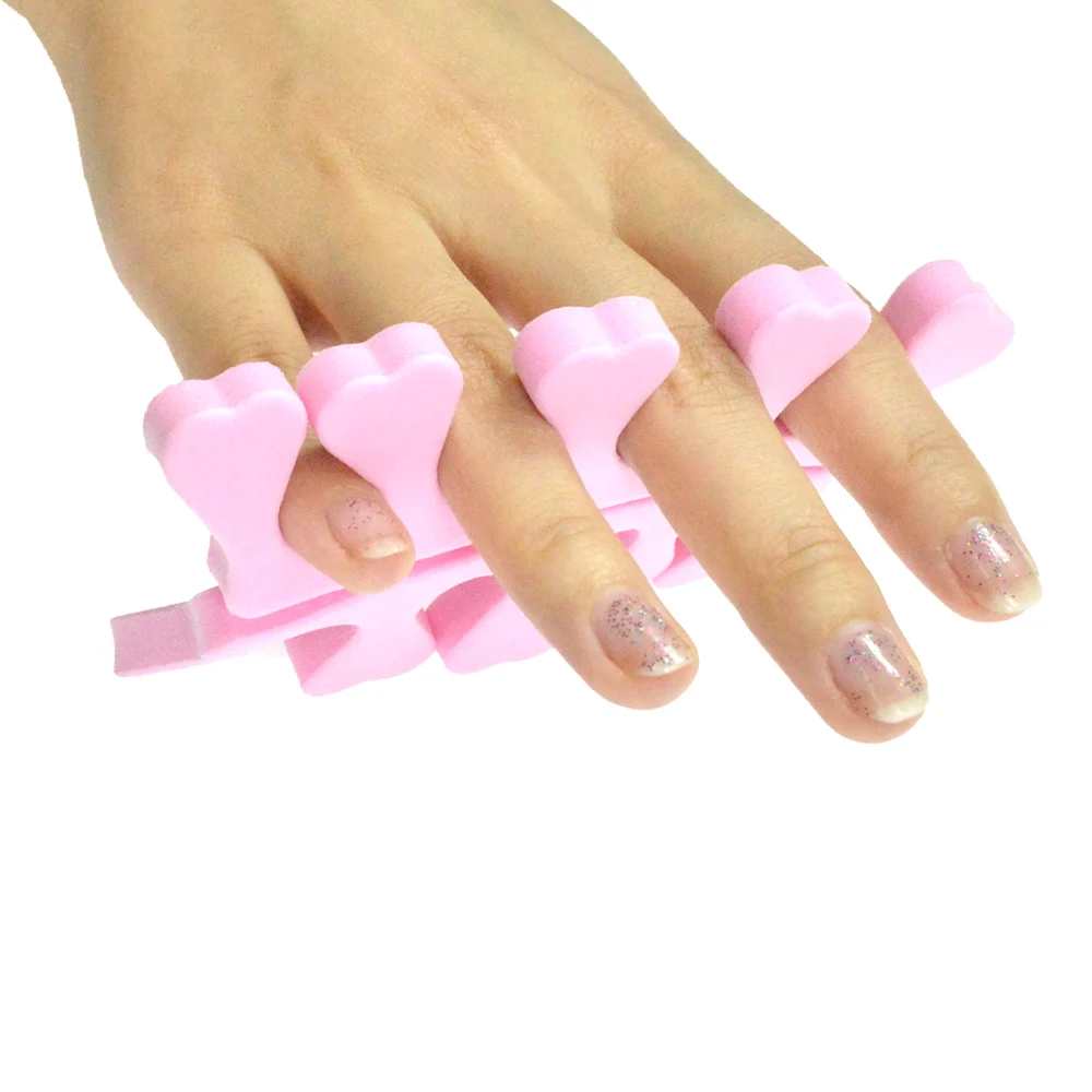 STZ 2pcs Soft Foam Sponge Toe Separators Finger Dividers Nail Art Tools Holder Manicure Pedicure Nail Gel Accessories TR20-1