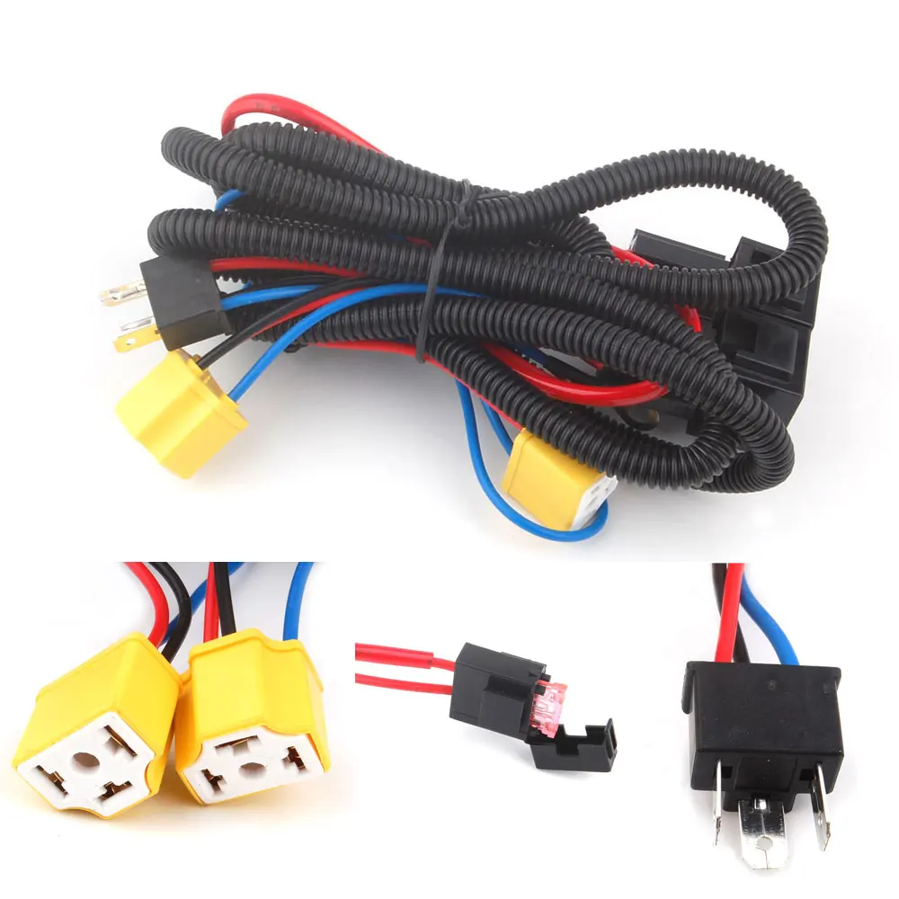 H4 Headlight Fix Dim Light Relay Wiring Harness System 2 Headlamp Light Bulb-in Cables, Adapters & Sockets from Automobiles & Motorcycles on Aliexpress.com ...