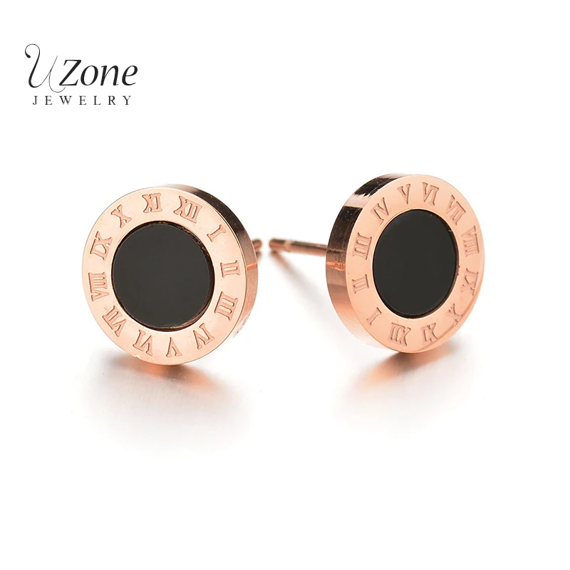 Rose Gold Color Shell Resin 316L Stainless Steel Stud Earrings For Women Classic Luxury Jewelry Wedding Gift Bijoux | Украшения и
