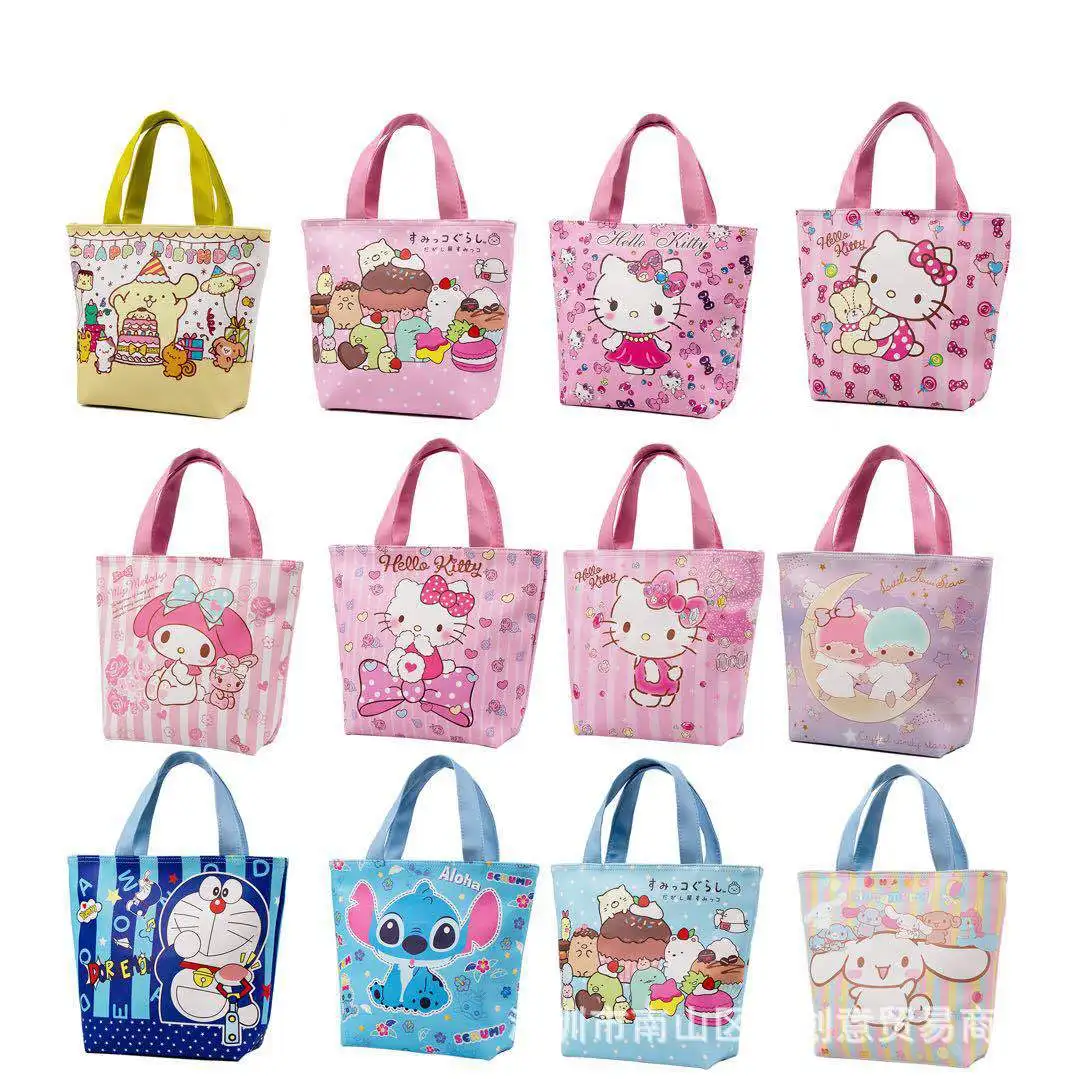 

Marmita Termica Lunchbox New kt Stitch Cute Cartoon Pu Lunch Box Bag Happiness How Pudding Dogs Doraemon Handbag Wholesale