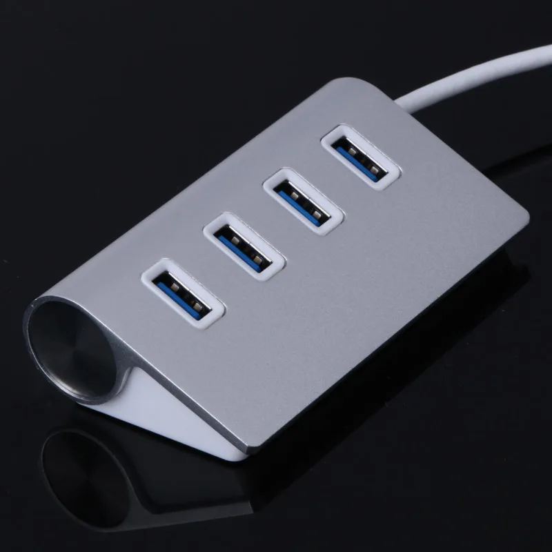 4 Порты и разъёмы Алюминий USB 3,0 концентратор Мощность адаптер USB сплитер расширение узлов для Apple Mac Air портативных ПК компьютер высокое качество