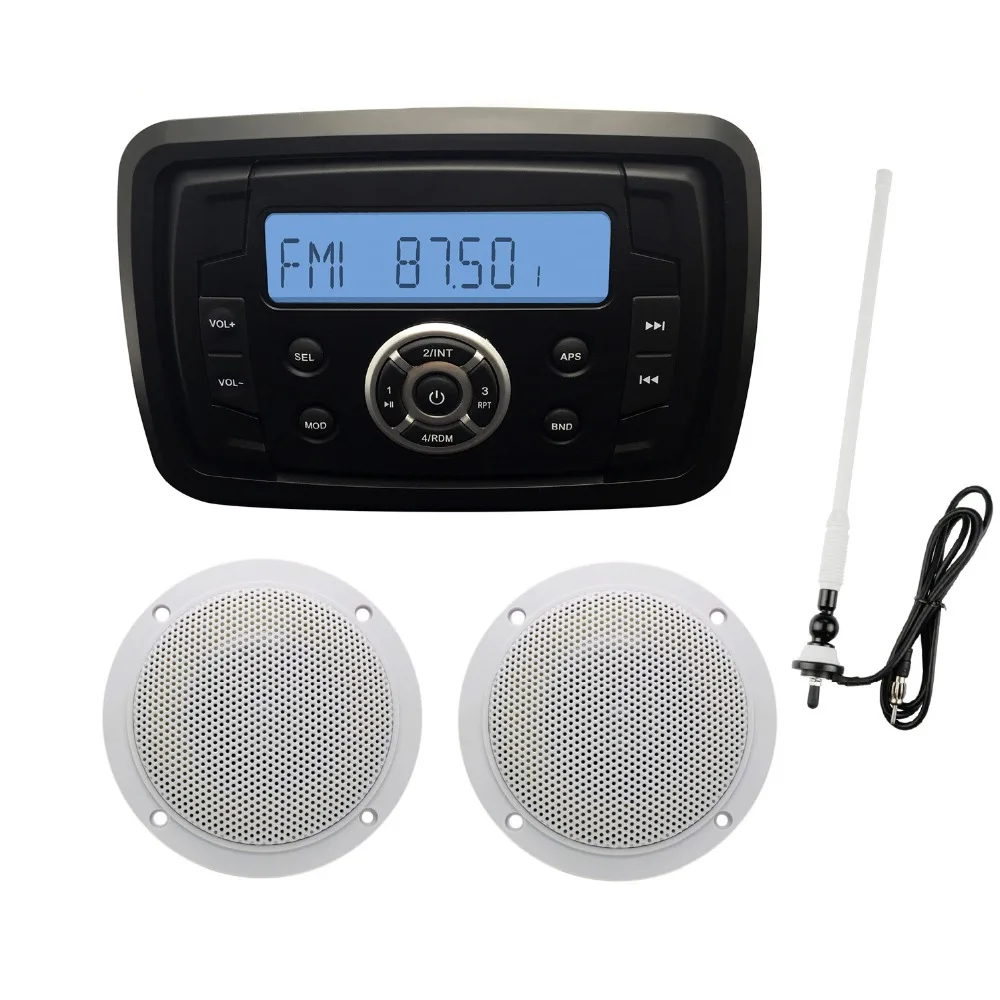 Waterproof Marine Radio Audio Stereo Receiver Bluetooth FM AM mp3