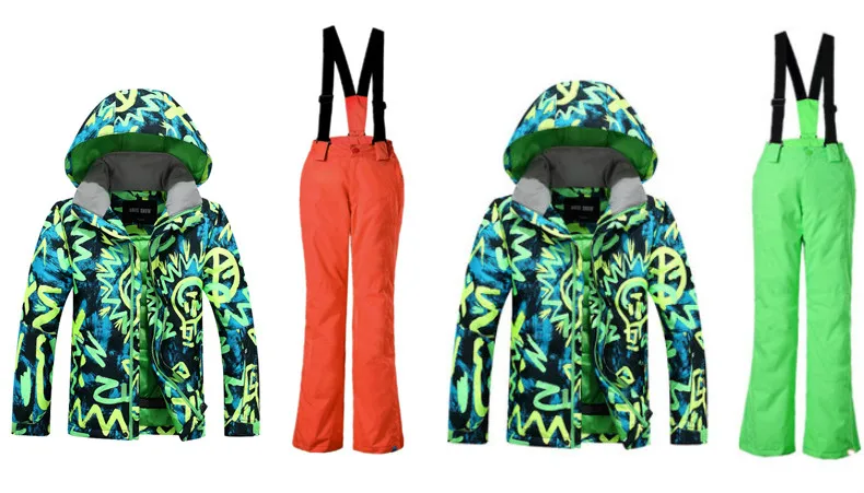 GSOU/Новинка 2017 года, лыжный костюм для детей, лыжный костюм для мальчиков, ветрозащитная, непромокаемая, дышащая, Теплая Лыжная куртка