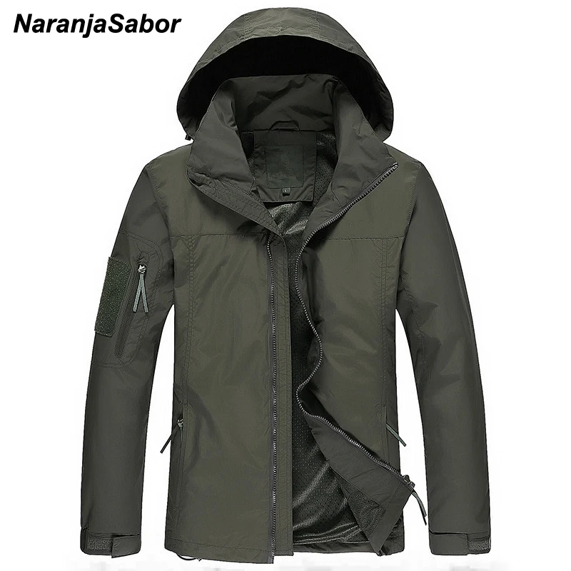 

NaranjaSabor 2018 Spring Autumn Mens Jackets Casual Coats Men's Windbreaker Waterproof Mens Brand Clothing Breathable Male Coat