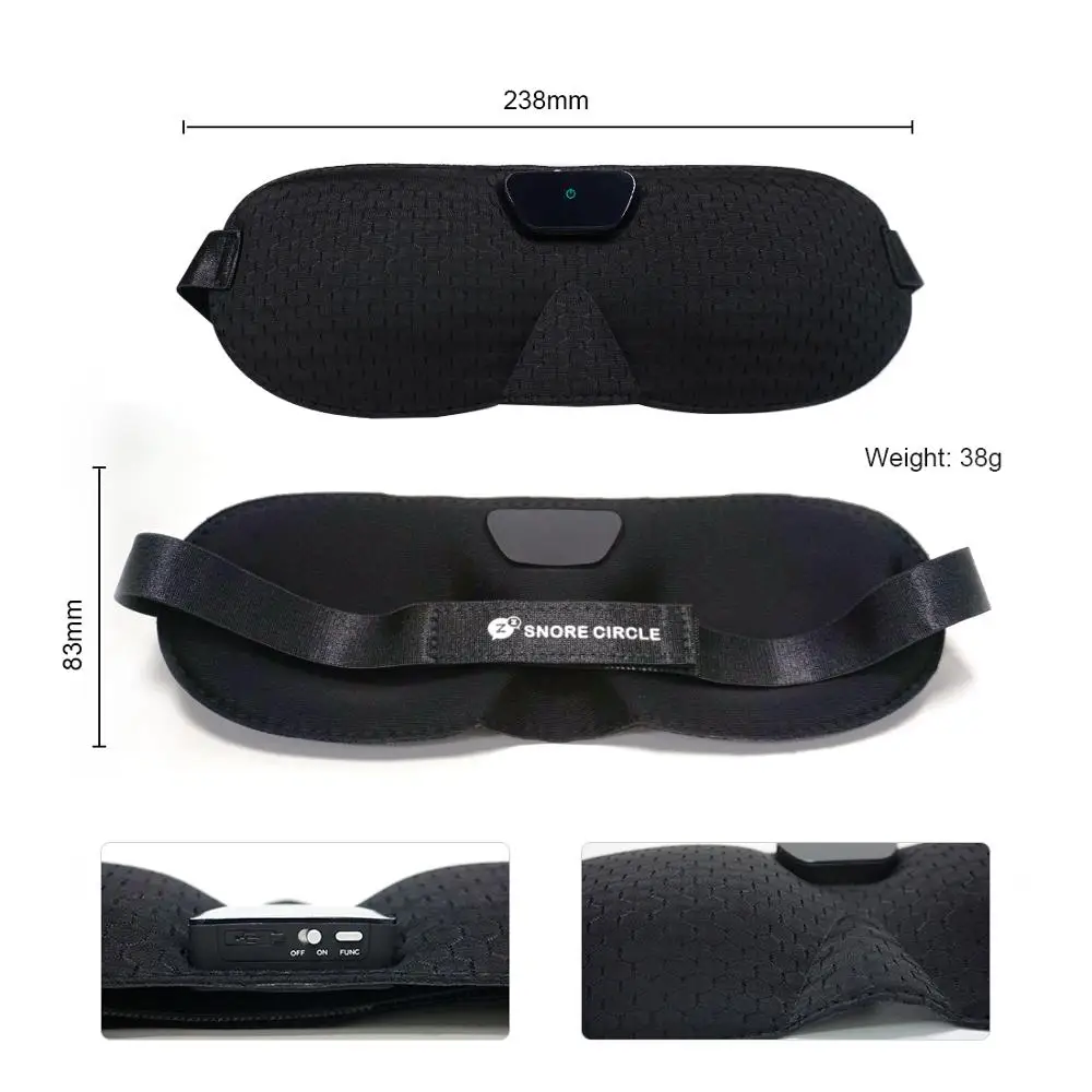 Snore stopper Anti Snore eye mask Prevents snore Black Comfortable Sleep eye mask Snoring Solution Sleep Apnea Sleeping