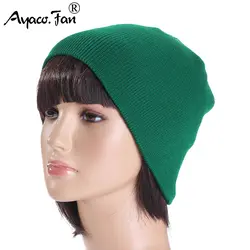 Для женщин вязать Кепки s зима 2019 новая однотонная вязаная шапочка шапка для Для мужчин женские осенние теплые лыжные Кепки s шапка с