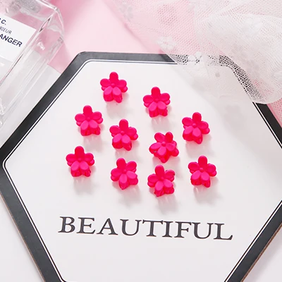 10pcs rose red 5/10 шт./лот для девочек милый маленький сливовых расцветок заколки для волос для детей прекрасные заколки для волос Заколки ободки Дети Мода женские аксессуары для волос - Цвет: 10pcs rose red