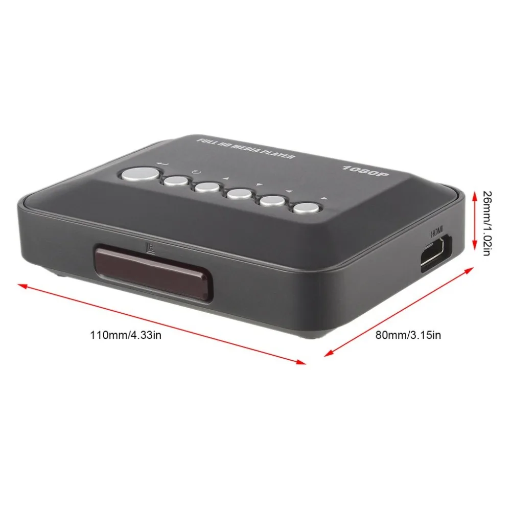 Kebidumei DC 5V 2A HD 1080P USB HDMI медиа плеер коробка ТВ видео для SD MMC/RMVB/cd r/cd rw MP3 мульти с ИК