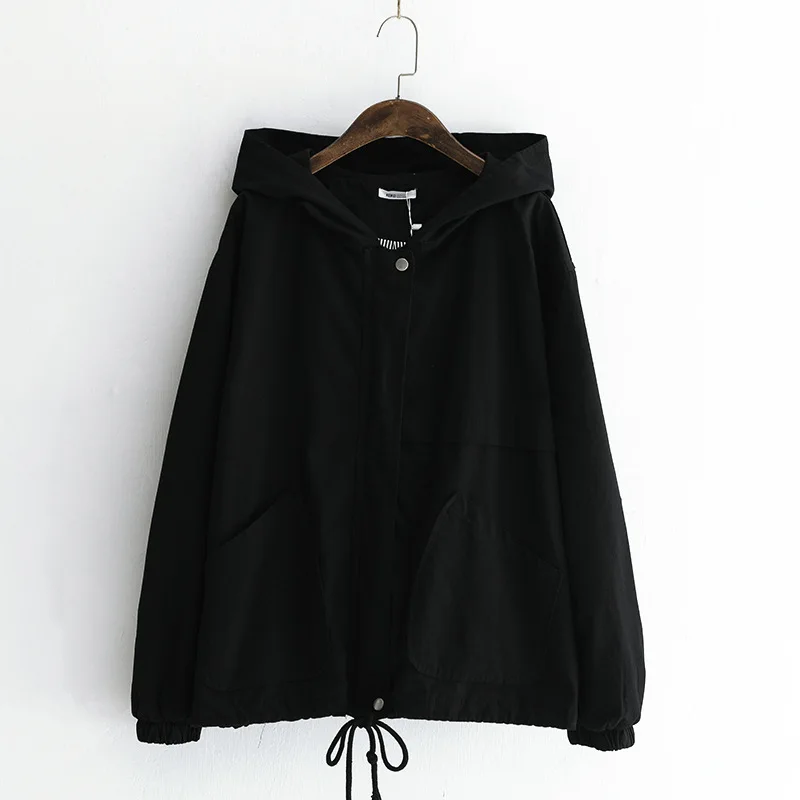 Tranchée Longues À Black Capuche Manches Lâche vent pink Occasionnel Automne Manteaux Manteau yellow Coupe Femmes De Nouveau Survêtement Femelle Mode PwXxBFZqn