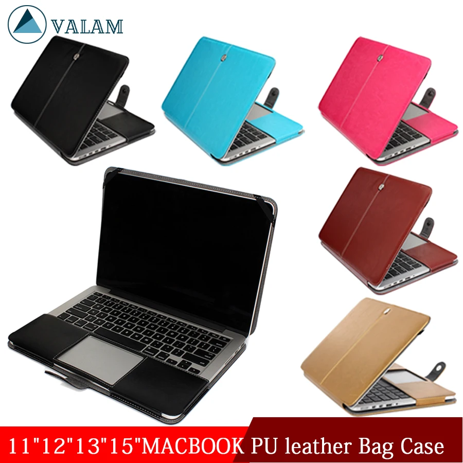 

Business Holster PU Leather Laptop Case bag For Apple MacBook Air Pro 11 12 13 15`2016 2017 New Pro 13 15 inch Laptop Flip Cover