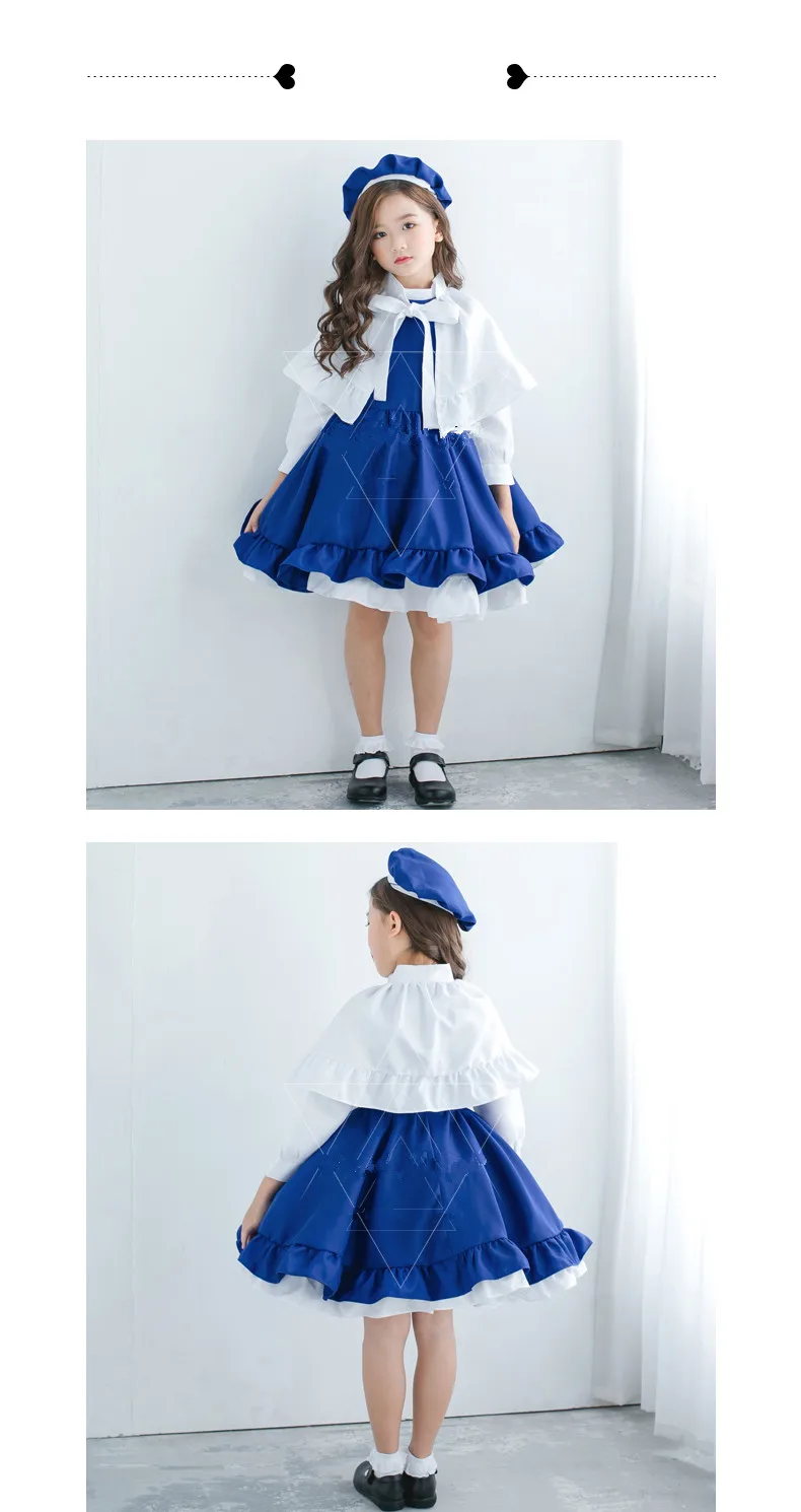 Cardcaptor Sakura/Детский костюм для косплея; платье горничной в стиле Лолиты; униформа в морском стиле; аниме «Волшебная Сакура»; карнавальный костюм на Хэллоуин; костюмы Лолиты