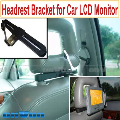 Headrest Bracket for LCD IN Car TV Headrest Kit Monitor Universal