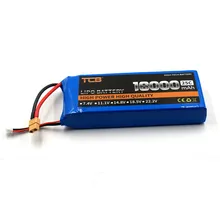 TCB RC LiPo Battery 3s 11.1v 10000mAh 25c for RC Airplane Drone Helicopter Car Boat Li-ion Cell Batteria AKKU