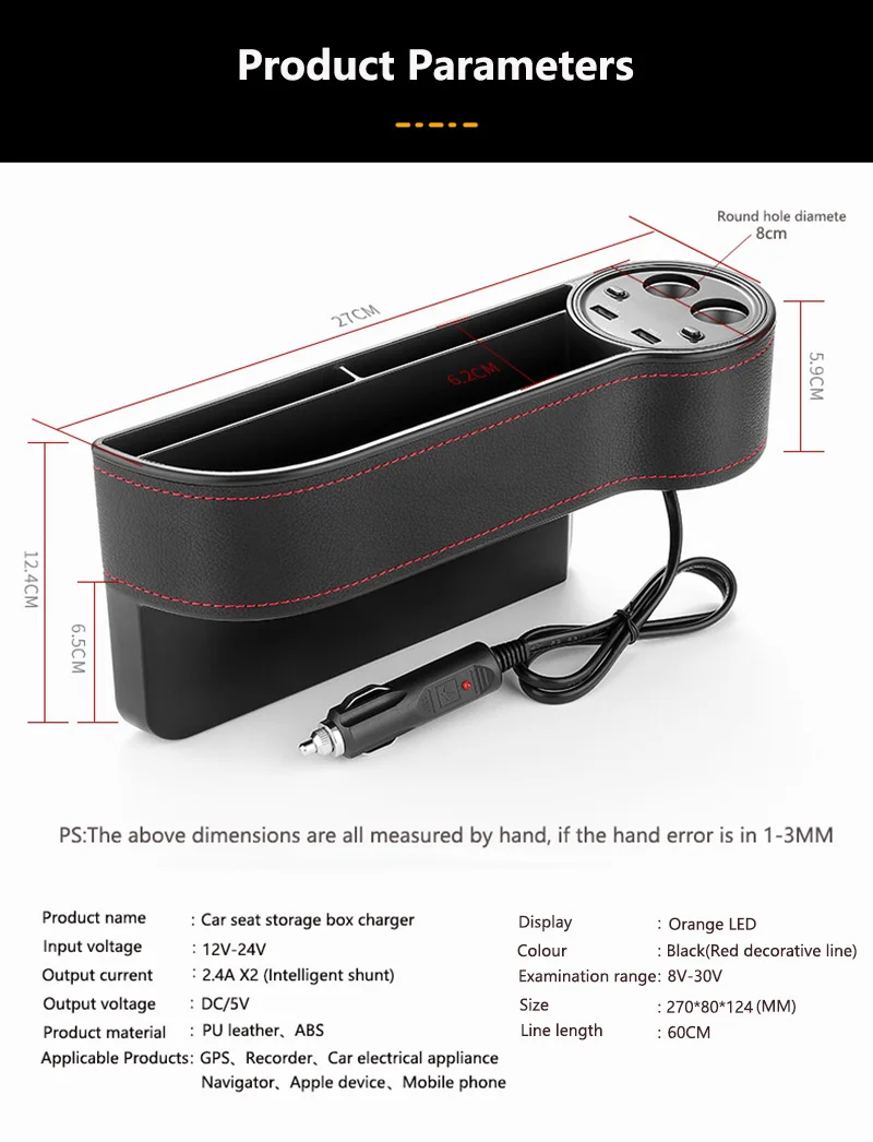 Коробка для хранения автомобильного сиденья, сумка-Органайзер, щелевая укладка, автомобильное зарядное устройство для Mitsubishi outlander lancer 10 9 pajero sport asx l200
