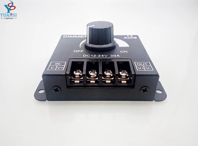 

LED Dimmer DC12V~24V 30A 360W/720W Adjustable Brightness PWM Control 5050 2835 Single Color Led Strip