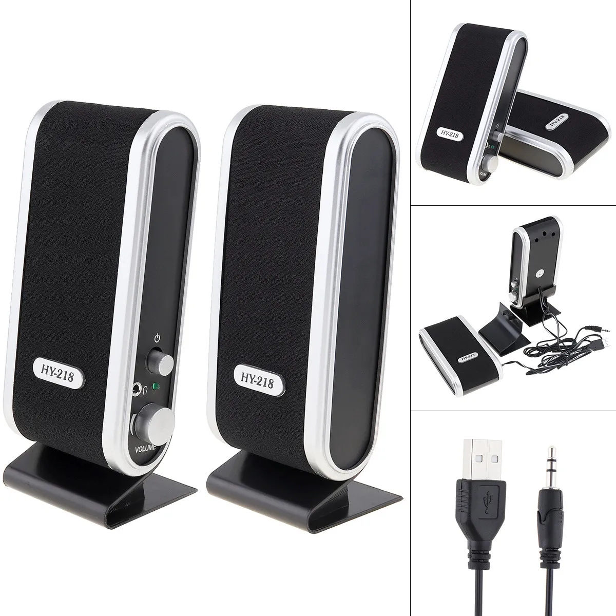 HY 218 6W USB 2 0 проводной динамик для ноутбука стерео 3 5 мм аудиоразъем портативный