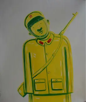 

Hand Painted Modern Portrait Canvas Painting Abstract Soldier Oil Painting On Canvas Wall Art Picture Painting For Home Deco