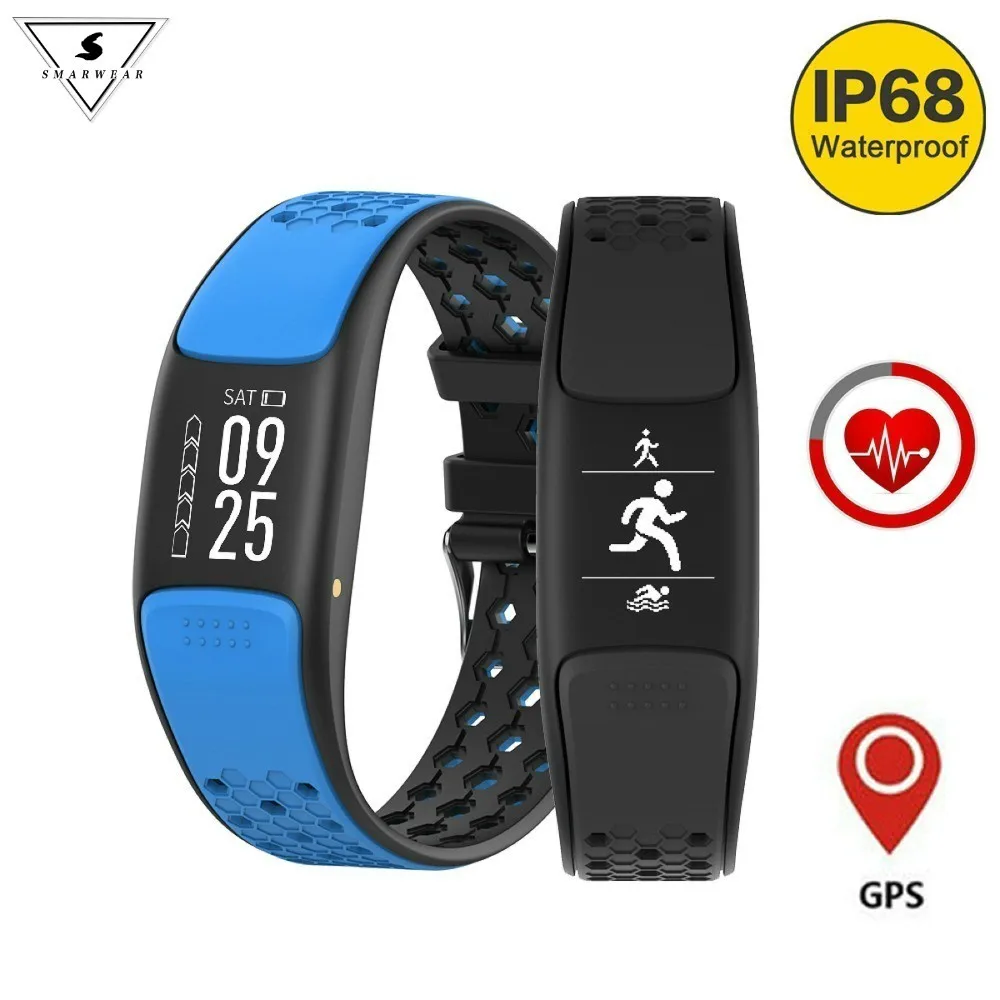 

Smart Wristband Sport Fitness Bracelet Ip68 Waterproof Support Swimming Heart Rate Monitoring Smartband Gps Activity Tracker