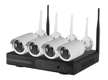 CCTV System 720P NVR 4PCS P2P 720P HD Outdoor Wireless Wifi IP CCTV Camera IR Night
