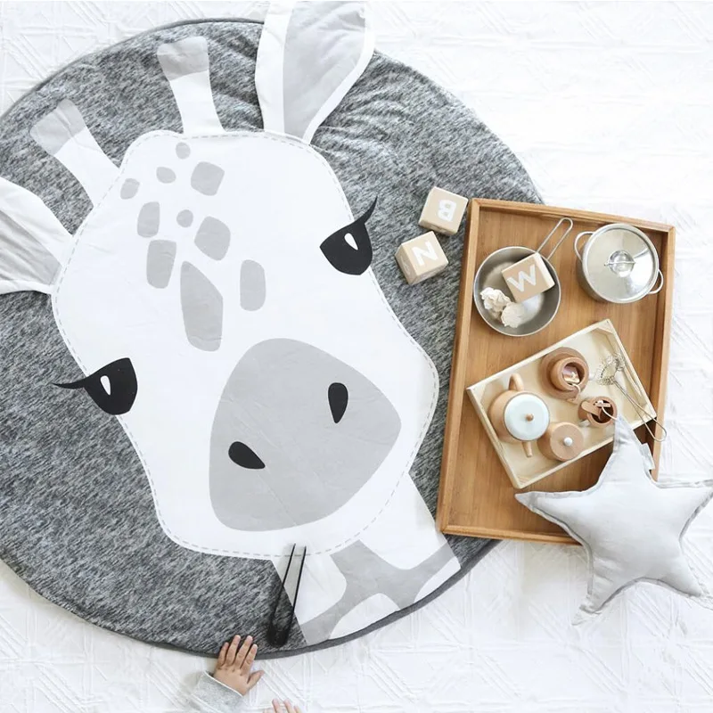

90cm Giraffe baby cotton game pad baby child round mat crawling mat baby game sleep for baby gifts