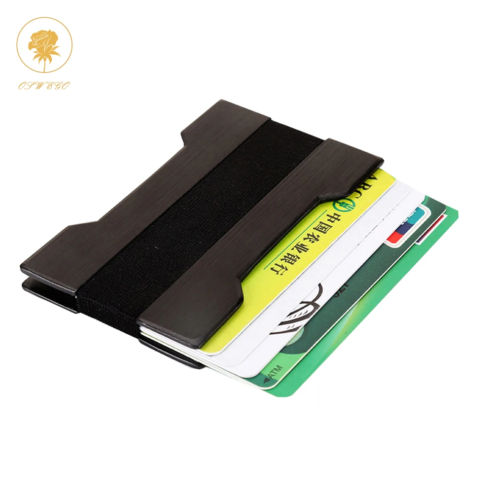 Освего держатель для карт кошелек из металла Rfid Блокировка Id/Sd Держатель для карт мужской держатель для кредитных карт Rfid Бизнес Металл