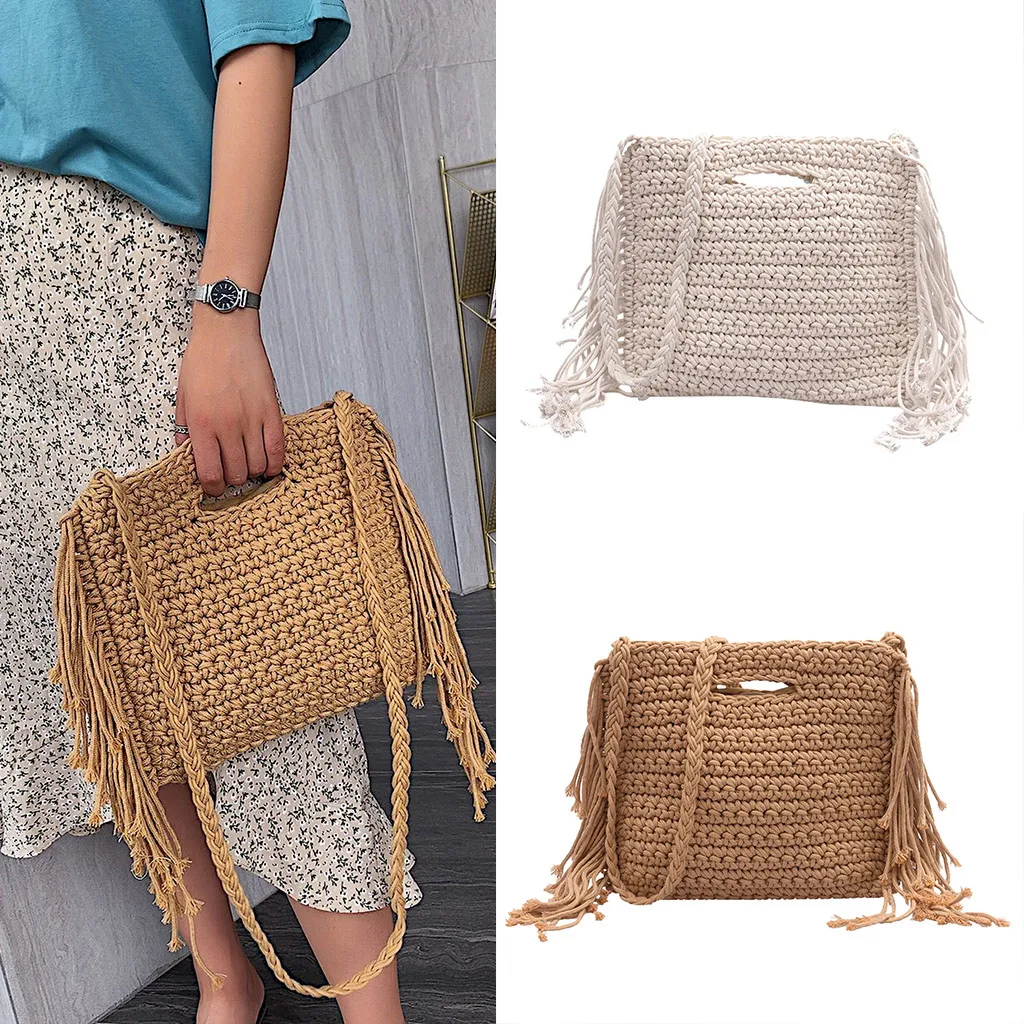 

Women's Bag Hand-woven Bag Beach Shape Handbag Straw Bag Shoulder Bag Support Wholesale And Dropship