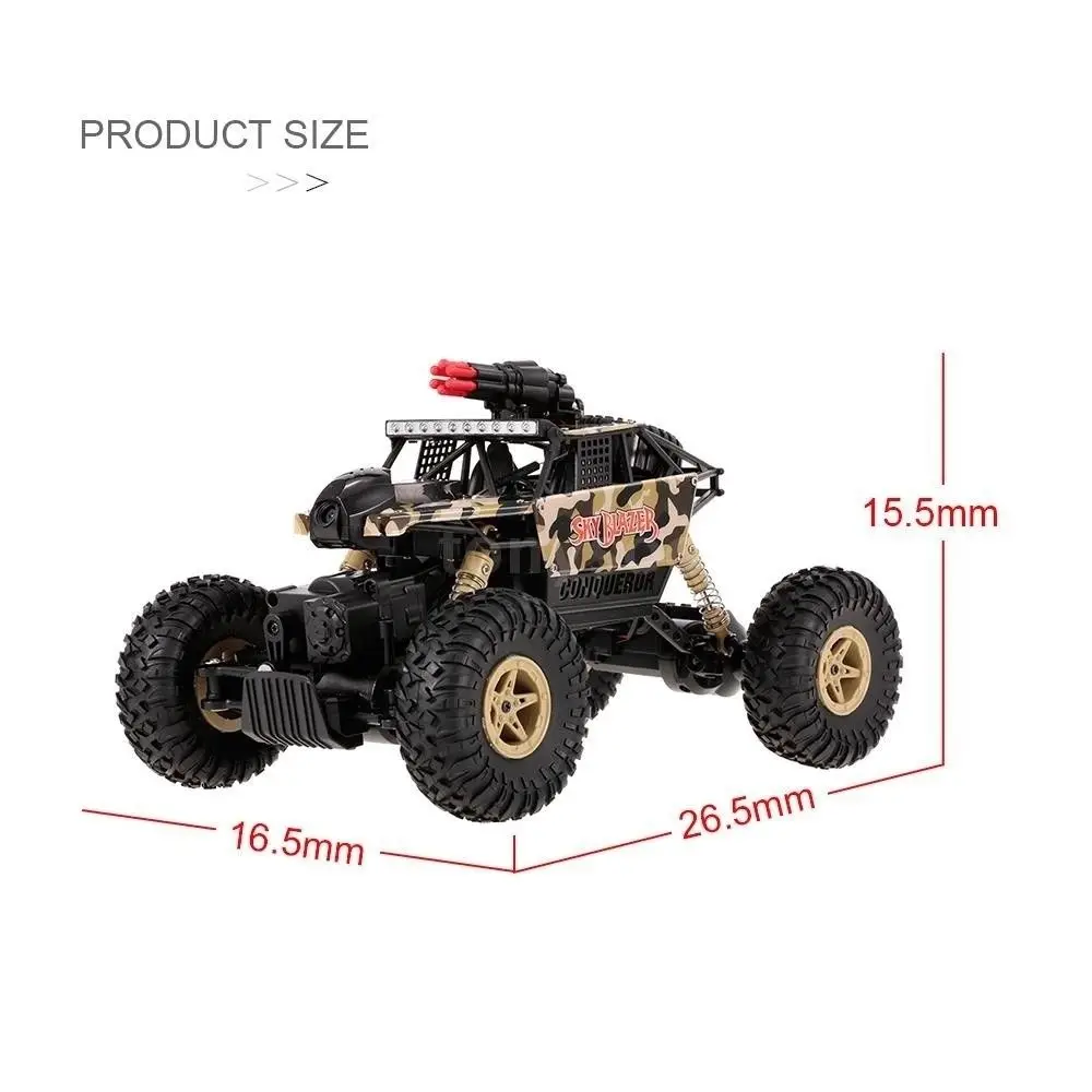  RC Car 1/18 2.4GHz 4WD Wifi FPV Camera Off Road Truck with 0.3MP camera Missile Play Game Racing Toy 