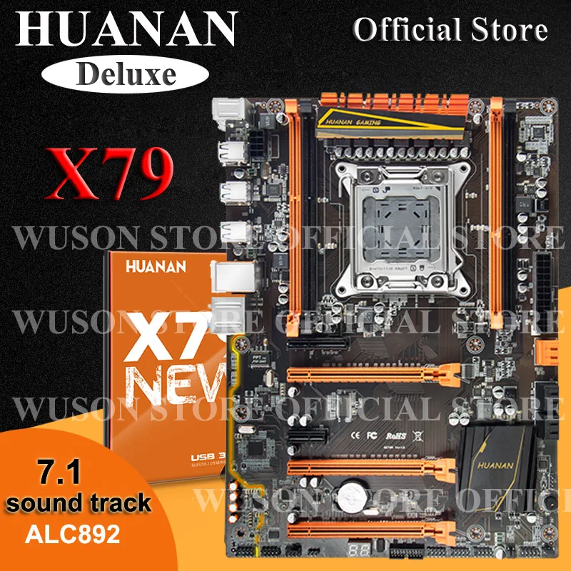 Хит продаж HUANAN deluxe X79 LGA2011 игровая материнская плата Xeon E5 2680 V2 с охладитель Оперативная память 32G (2*16G) 1333 МГц DDR3 RECC все испытания