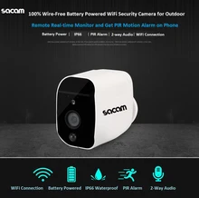 Wire-Free 1080P HD Outdoor WiFi Wireless Battery Powered Security IP Camera for Home with Two Way Audio Micro SD Card Slot ONVIF