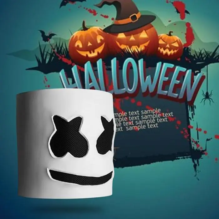 Интересный взрослый DJ Marshmello маска пасхальные вечерние ночной клуб Латекс Косплей Шлем XH8Z MA20