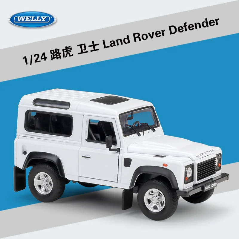 WELLY 1:24 Масштаб литья под давлением модель автомобиля Land Rover Range Defender внедорожный металлический классический автомобиль сплав для детей Коллекция игрушек для подарка