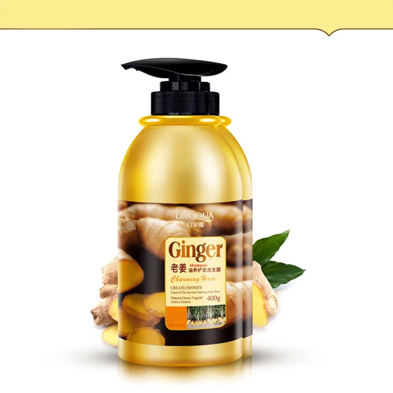 BIOAQUA 400ML Natural Ginger Shampoo Without Silicone Oil Deep Cleaning Dandruff Nourishing Oil-Control Itching Health Hair Care BIOAQUA 400ML Natural Ginger Shampoo Without Silicone Oil Deep Cleaning Dandruff Nourishing Oil-Control Itching Health Hair Care