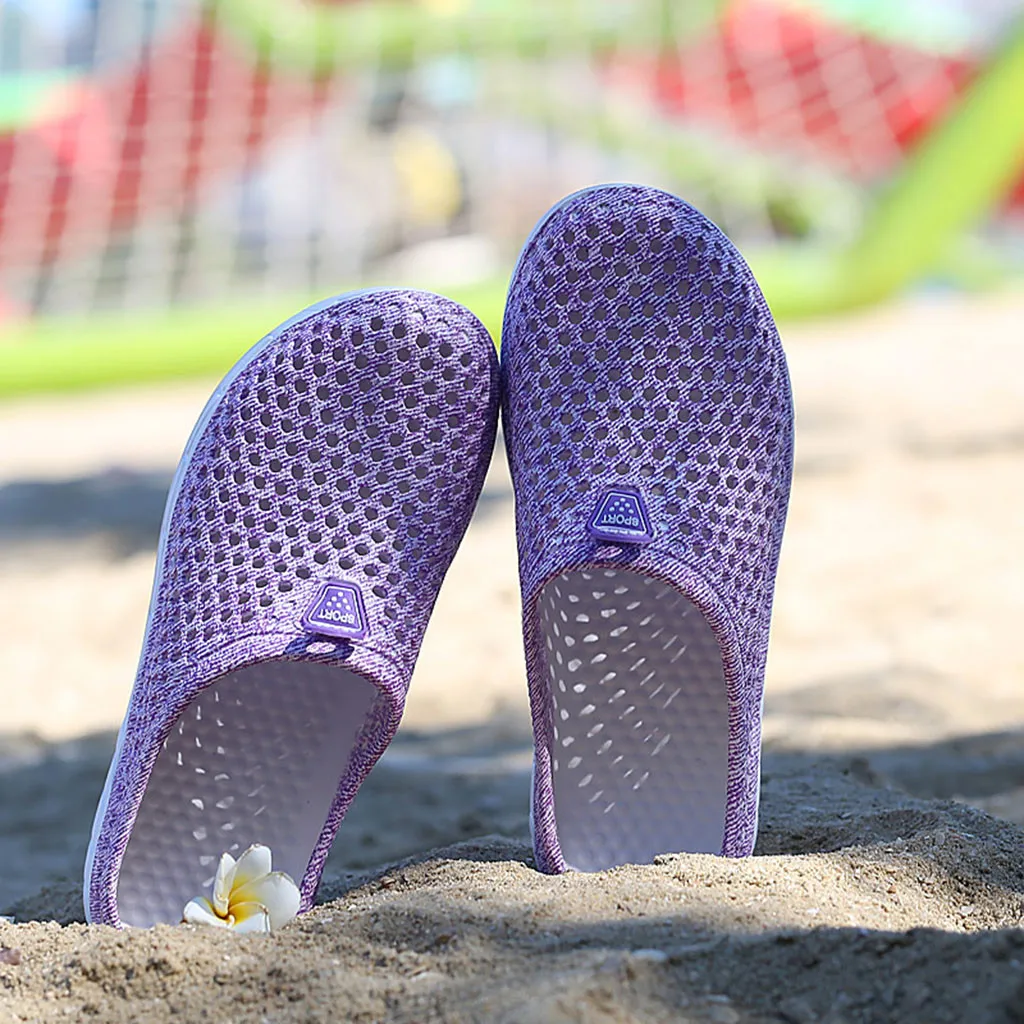 SAGACE/тапочки; женские летние открытые сетчатые тапочки; дышащая нескользящая обувь на плоской подошве; женские повседневные пляжные шлепанцы; zapatos mujer