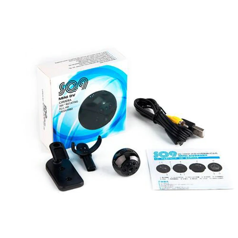 SQ9 Мини HD 1080 P камера DVR DV спортивный видеорегистратор с режимом ночной съемки видеокамера мини DV 360 градусов вращение диктофон