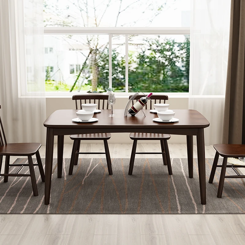 Minimalist Wood Dining Tables Reference: Louis Fashion Dining Tables Modern Solid Wood Minimalist Simple