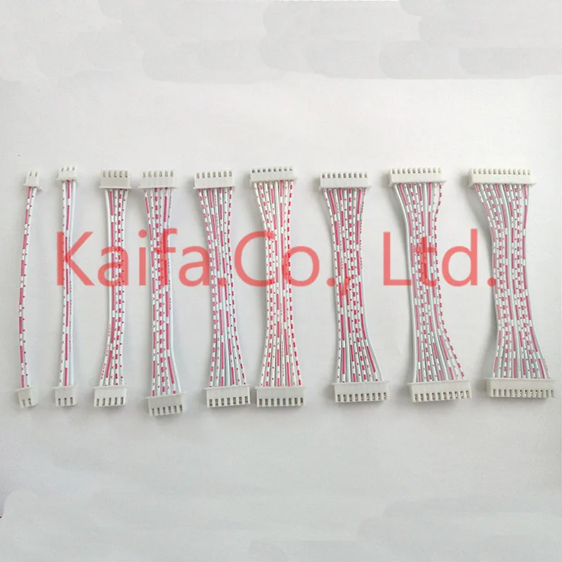 

10pcs/lot JST 26AWG 50cm XH2.54 red white ribbon cable Double head same direction Plug 2/3/4/5/6/7/8/9/10/11/12P connector Wire