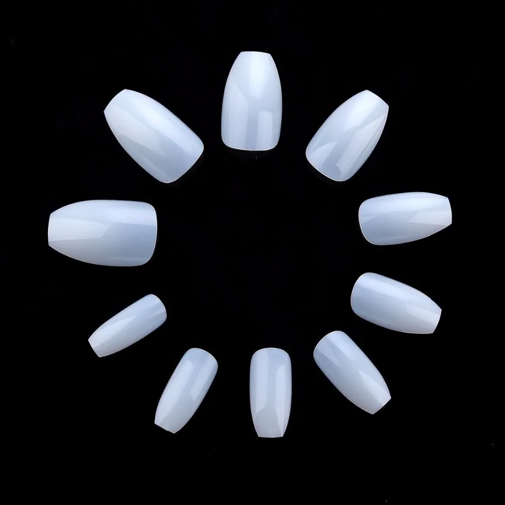 Pontas das Unhas Salões de Beleza do Unha e Diy Atacado Bolsas Lote Curto Caixão Bailarina Unhas Postiças A0498xx 10 Tamanhos-para 100 - 11 Atacado 100 sacos lote Curto Caixão Bailarina