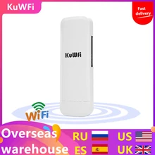 Kuwfi 3Km 2.4G 300Mbps Wifi CPE Router Wifi Repeater Wifi Extender Wireless Bridge Access Point For Wireless Camera LED Display 2pcs high power wireless bridge cpe 2 3km comfast 300mbps 2 4ghz outdoor wifi access point ap router wifi repeater for ip camera