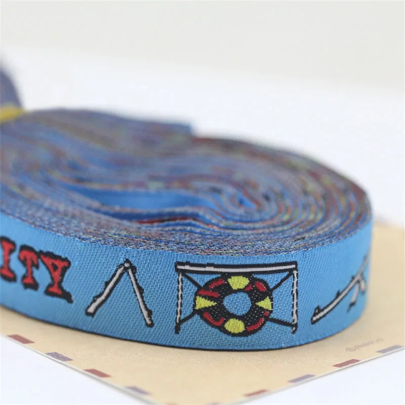 

100% polyester Cartoon Woven Jacquard Ribbon 16mm 5/8 "grosgrain ribbon For DIY Dog Collar wholesale