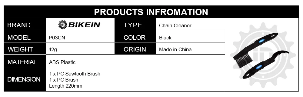 Bikein-2 шт. Велосипедные цепи очиститель Велоспорт велосипед машина Расчёски для волос скруббер Вымойте Набор инструментов Велосипедный Спорт PC цепи чище инструментов Наборы 42 г