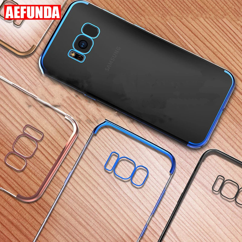 

Plating Soft TPU Cases For Samsung Galaxy S8 S9 S10 Plus S10e A7 2018 Cases Note 8 9 Ultra thin Cover A30 A40 A60 A50 A70 Case