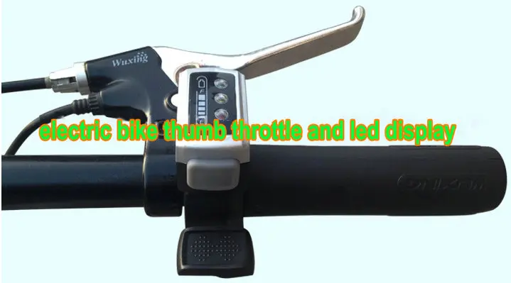 24v36v48v indicador de batería + Cambio de pulgar/acelerador + interruptor de enganche/interruptor de apagado automático para bicicleta Eléctrica scooter ATV parte