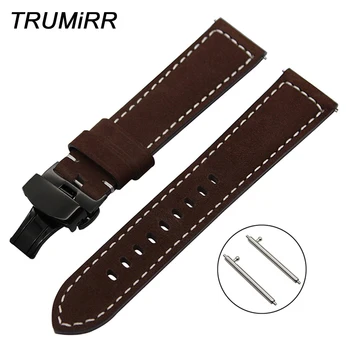 

Quick Release Watch Band Italian Genuine Leather Wrist Strap for Fossil Q Founder Gen 1 2 Wander Crewmaster Grant Marshal Brown