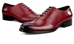 Модные черные/коричневые оксфорды мужские свадебные туфли из натуральной кожи с острым носком модельные туфли мужские деловые ботинки