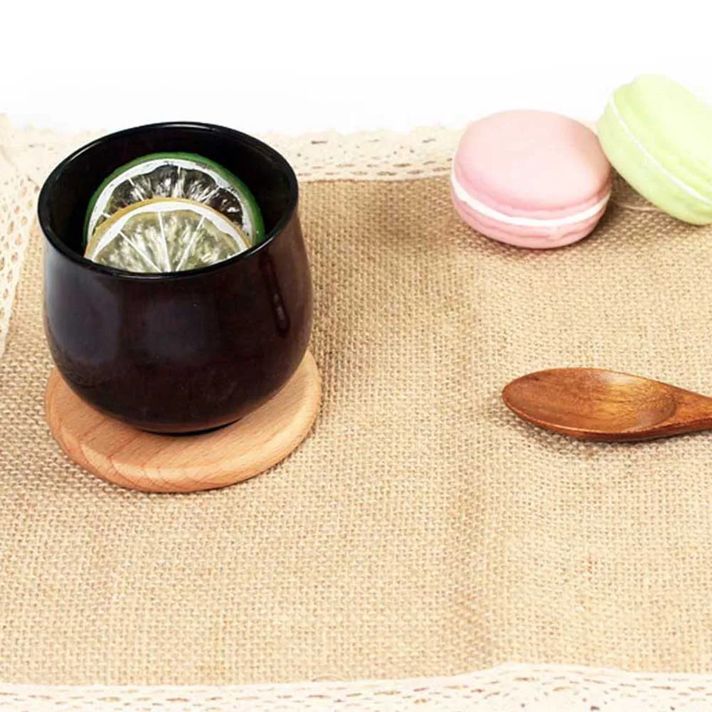 1pcs Natural Wood Kitchen Pads Square Round Mini Pallet Wine Glass Cup Pad Hot Cold Drink Coasters Mug Table Mats Cooking Aid