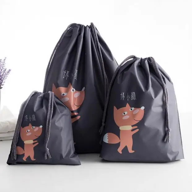 PACGOTH дорожная упаковка органайзеры Kawaii непромокаемая одежда сумки для хранения с принтом животных милые кошки узор дорожные аксессуары 1